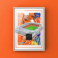Blackpool Football Club Seasiders Kit Collage Retro Shirts & Stadium Football Print