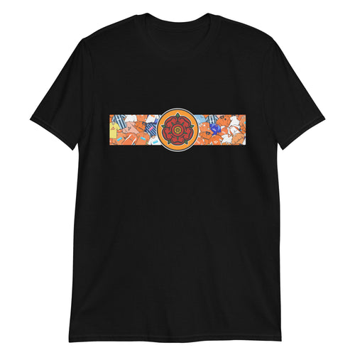 This T-shirt design celebrates Blackpool FC’s proud legacy, blending the club’s iconic tangerine and white with a bold, retro-inspired edge. Featuring classic jersey patterns and a central Lancashire Rose emblem, it pays homage to the passion and tradition of the Bloomfield Road faithful. A perfect fusion of vintage football heritage and contemporary streetwear—designed for true Seasiders supporters