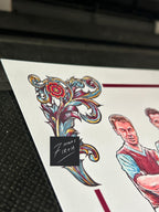 A4 poster print inspired by the 1959-60 title win of Burnley Football Club under Harry Potts