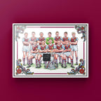 Celebrate the proud legacy of the Clarets with this independently created artwork inspired by Burnley's legendary 1959–1960 First Division title-winning side under Harry Potts. Designed by a passionate football supporter, this hand-drawn illustration pays tribute to one of the greatest teams in the club’s history, capturing the spirit, pride, and nostalgia of Burnley’s famous league triumph. Please note this is an unofficial piece of fan-made art and is not affiliated with or endorsed by any brand or club