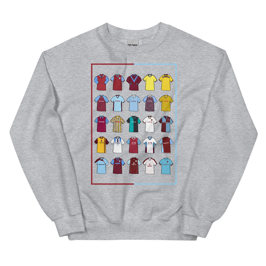 Retro Burnley FC-inspired sweatshirt with a classic fit, soft feel, and durable stitching. Made from a pre-shrunk cotton-polyester blend, it's perfect for Clarets fans who love vintage football style. Features claret and blue design details, ideal for match days, casual wear, or gifting. Celebrate Burnley’s rich history and show your pride in comfort and style.