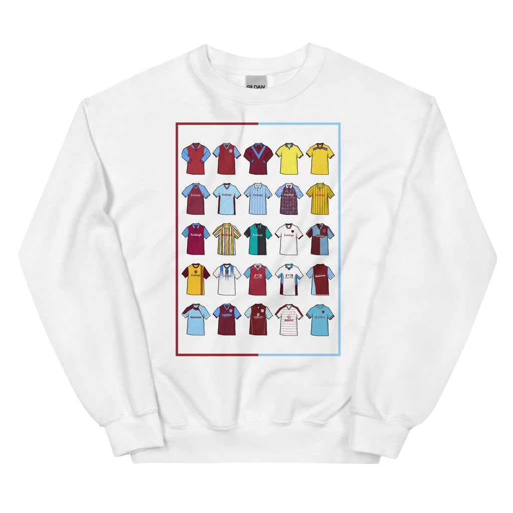Retro Burnley FC-inspired sweatshirt with a classic fit, soft feel, and durable stitching. Made from a pre-shrunk cotton-polyester blend, it's perfect for Clarets fans who love vintage football style. Features claret and blue design details, ideal for match days, casual wear, or gifting. Celebrate Burnley’s rich history and show your pride in comfort and style.
