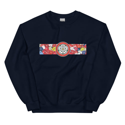 Celebrate your Tykes pride with this Barnsley FC–inspired retro football sweatshirt, featuring a bold central white rose of Yorkshire design. This unisex pullover blends vintage kit aesthetics with cosy, everyday comfort—perfect for chilly match days at Oakwell, pub nights, or laid-back casual wear. The design pays homage to classic Barnsley jerseys while proudly honouring the club’s rich history and Yorkshire roots. A must-have gift or wardrobe essential for loyal supporters