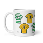 Inspired by the legends of Glasgow Celtic, featuring illustrated jerseys of players such as Nakamura, Paul Lambert, Scott Brown & Chris Sutton