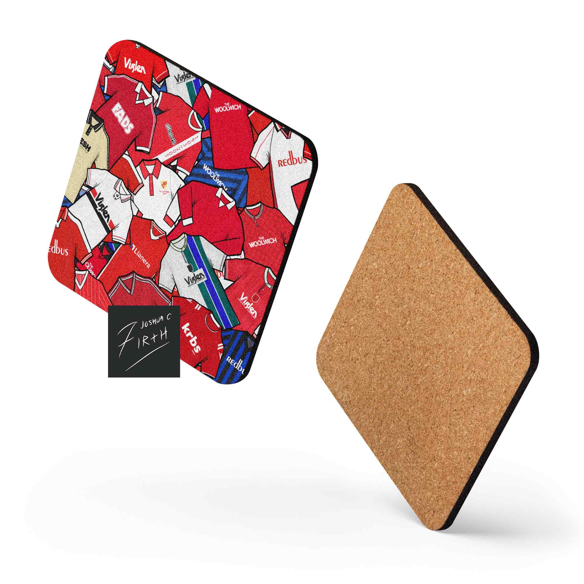 A football coaster inspired by the iconic Charlton Athletic shirts of the past is a perfect gift for any Addicks fan!