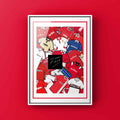 Celebrate Charlton Athletic heritage with this retro shirt art print, available in A3/A4, framed or unframed—perfect gift for true Addicks fans.