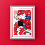 Celebrate Charlton Athletic heritage with this retro shirt art print, available in A3/A4, framed or unframed—perfect gift for true Addicks fans.