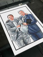 This artwork pays tribute to Derby legends Brian Clough & Peter Taylor who won the first division league title in 1971-72. The rams