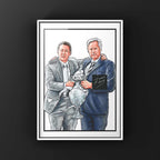 This artwork pays tribute to Derby legends Brian Clough & Peter Taylor who won the first division league title in 1971-72