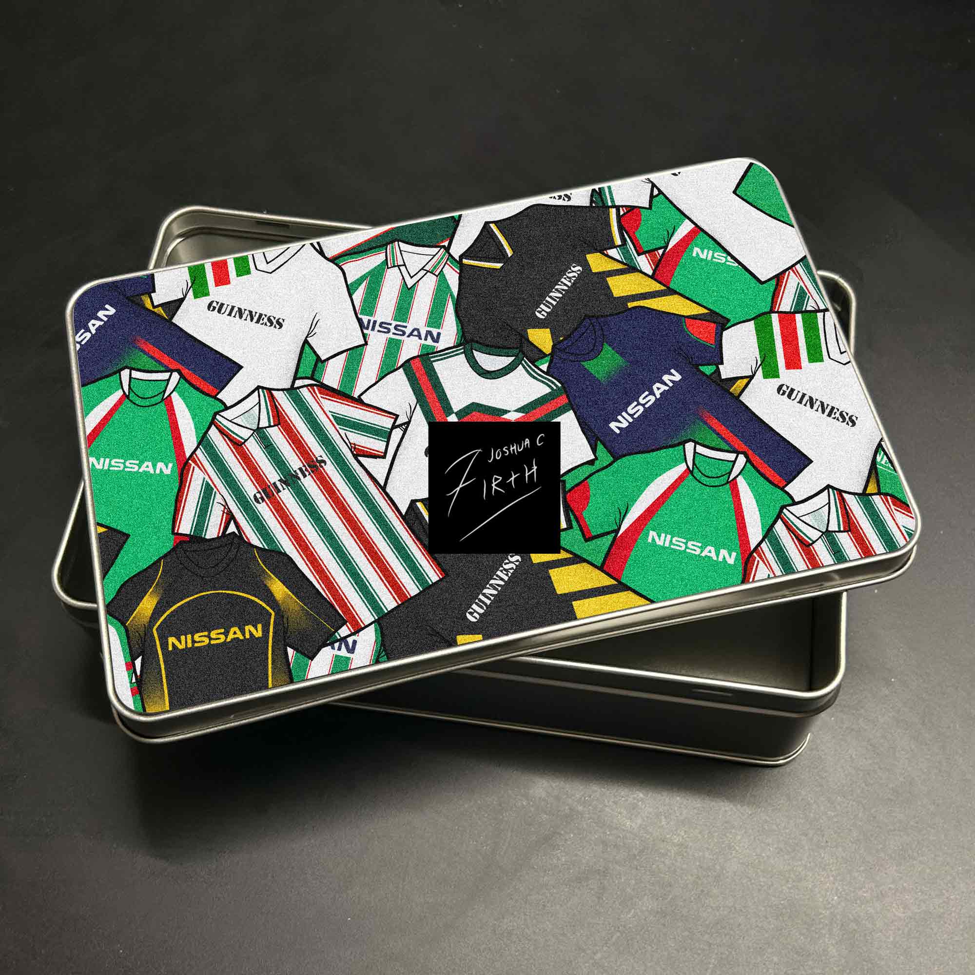 Cork City Ireland Inspired Football Retro Shirts Metal Sweets / Biscuit Tin