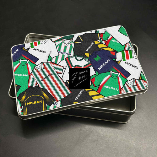 Cork City Ireland Inspired Football Retro Shirts Metal Sweets / Biscuit Tin