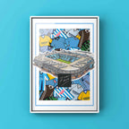Poster print inspired by the home of Coventry City football club, the Ricoh Arena in Coventry