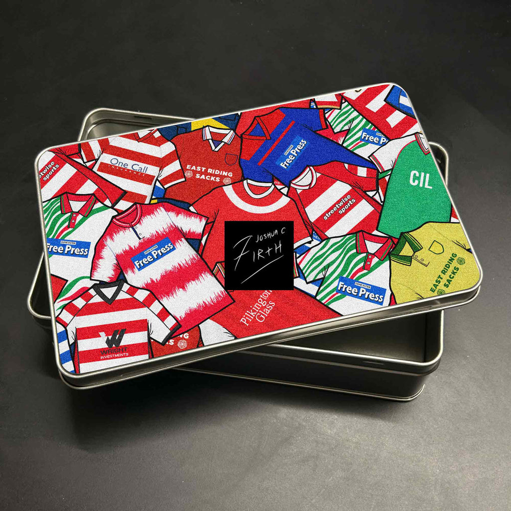 Doncaster Rovers Inspired Football Retro Shirts Metal Sweets / Biscuit Tin