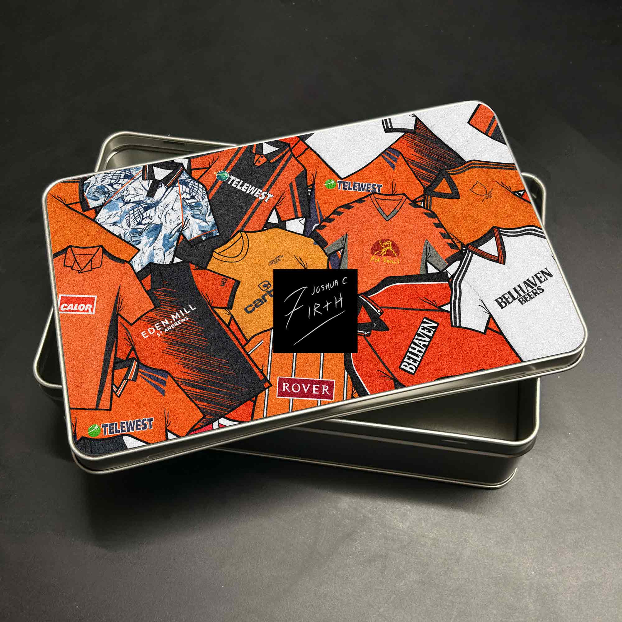 Dundee United Inspired Football Retro Shirts Metal Sweets / Biscuit Tin