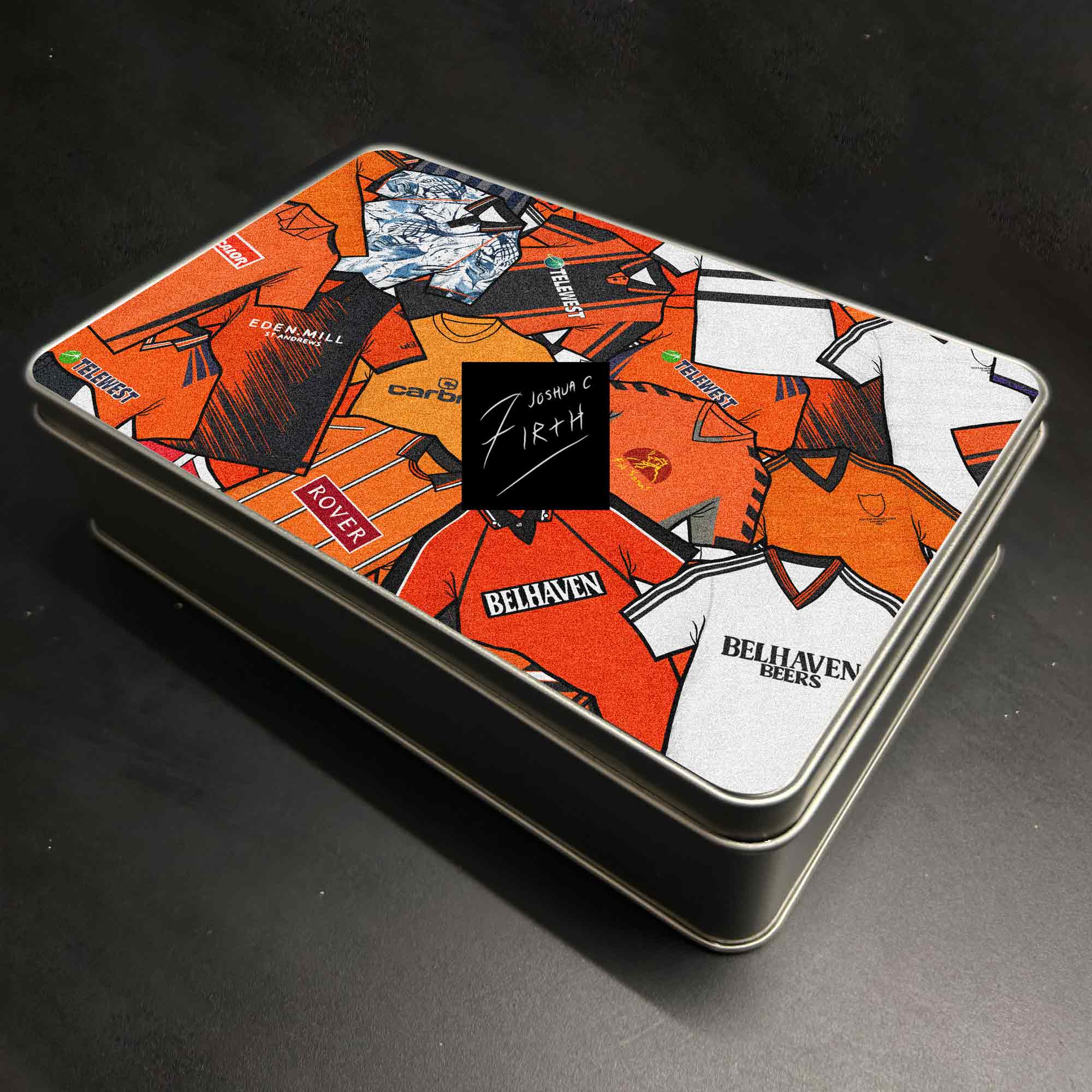 Dundee United Inspired Football Retro Shirts Metal Sweets / Biscuit Tin