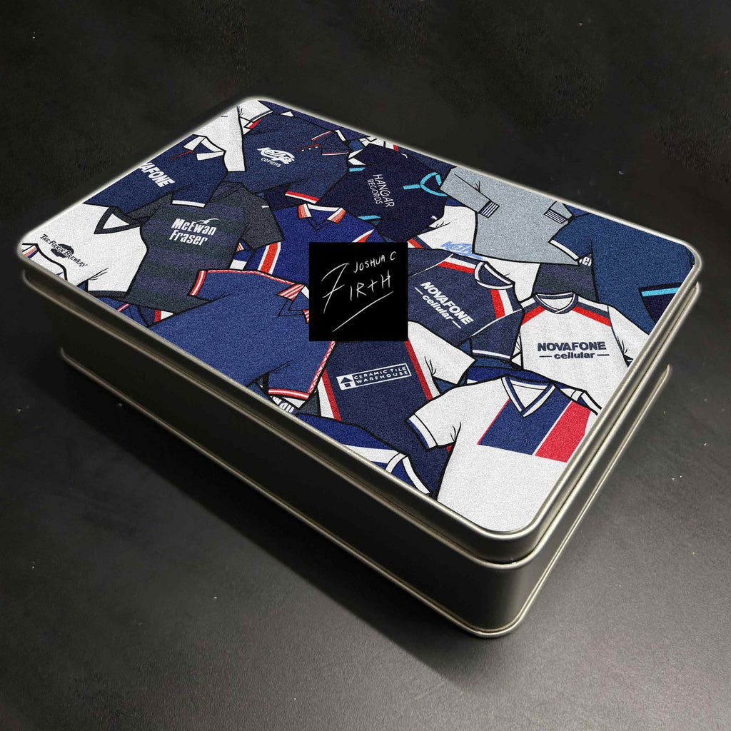 Dundee Inspired Football Retro Shirts Metal Sweets / Biscuit Tin