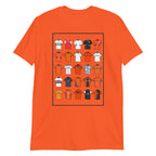 Show your passion for Dundee United FC with this retro T-shirt, inspired by the club’s iconic shirts. Featuring a bold tangerine, black, and white palette and hand-drawn vintage shirt illustrations, this design captures the proud tradition and rich heritage of the Terrors. Crafted for comfort and style, it blends classic football nostalgia with a modern edge — perfect for any Dundee United fan or casual match-day look