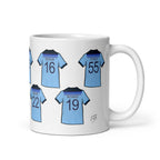 England Cricket Themed Mug inspired by the jerseys of some of the players from World Cup 2019