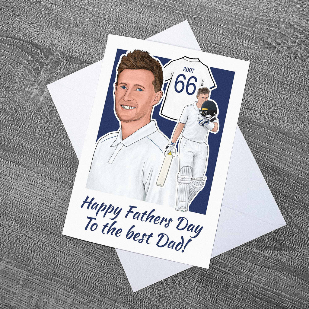 Happy Fathers Day Joe Root England cricket themed card!