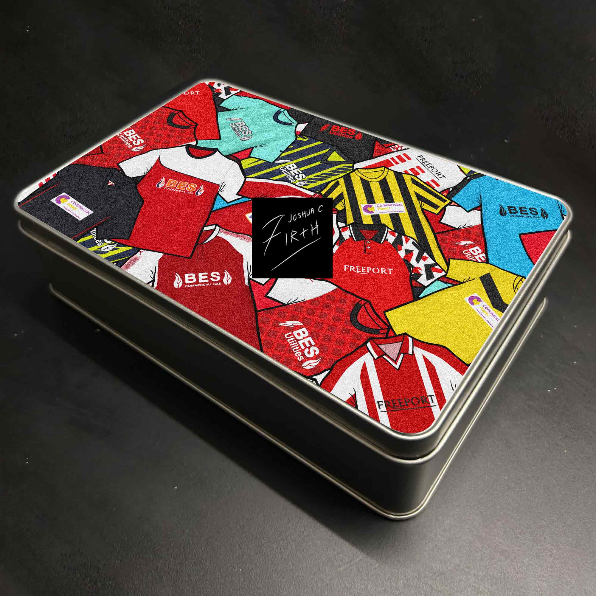 Fleetwood Town Inspired Football Retro Shirts Metal Sweets / Biscuit Tin