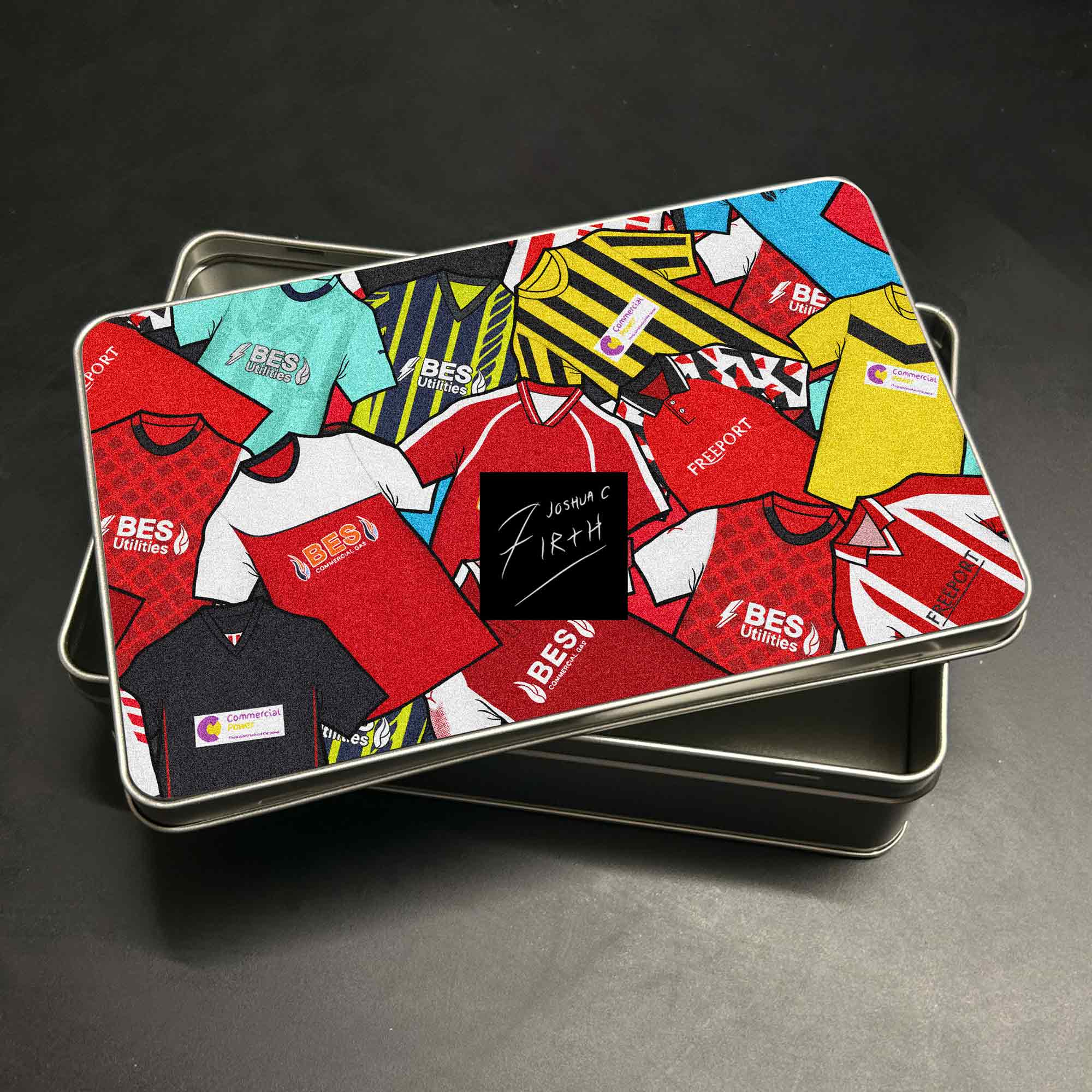 Fleetwood Town Inspired Football Retro Shirts Metal Sweets / Biscuit Tin