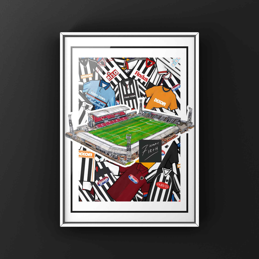 Grimsby Town Football Club Blundell Park Inspired Retro Football Poster Print