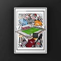 Grimsby Town Football Club Blundell Park Inspired Retro Football Poster Print