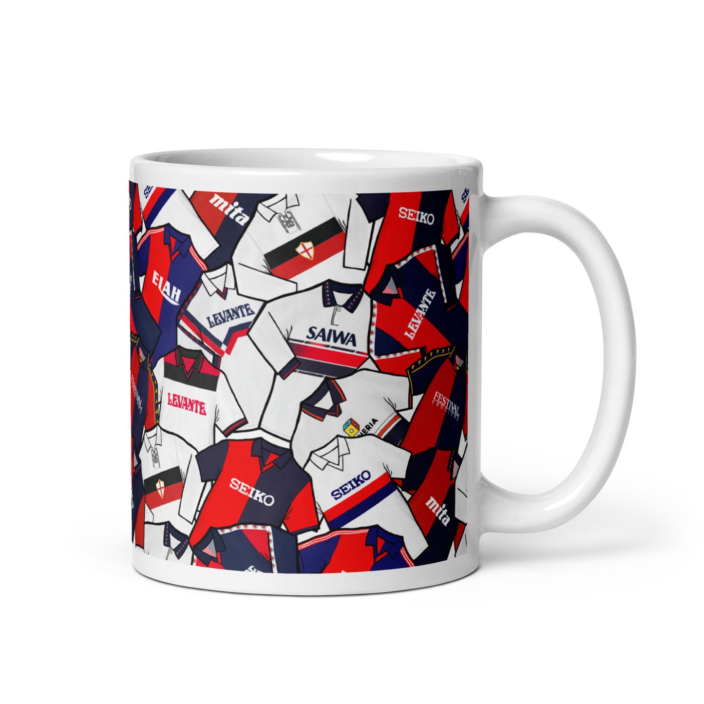 Genoa Retro Shirts Collage Ceramic Football Mug