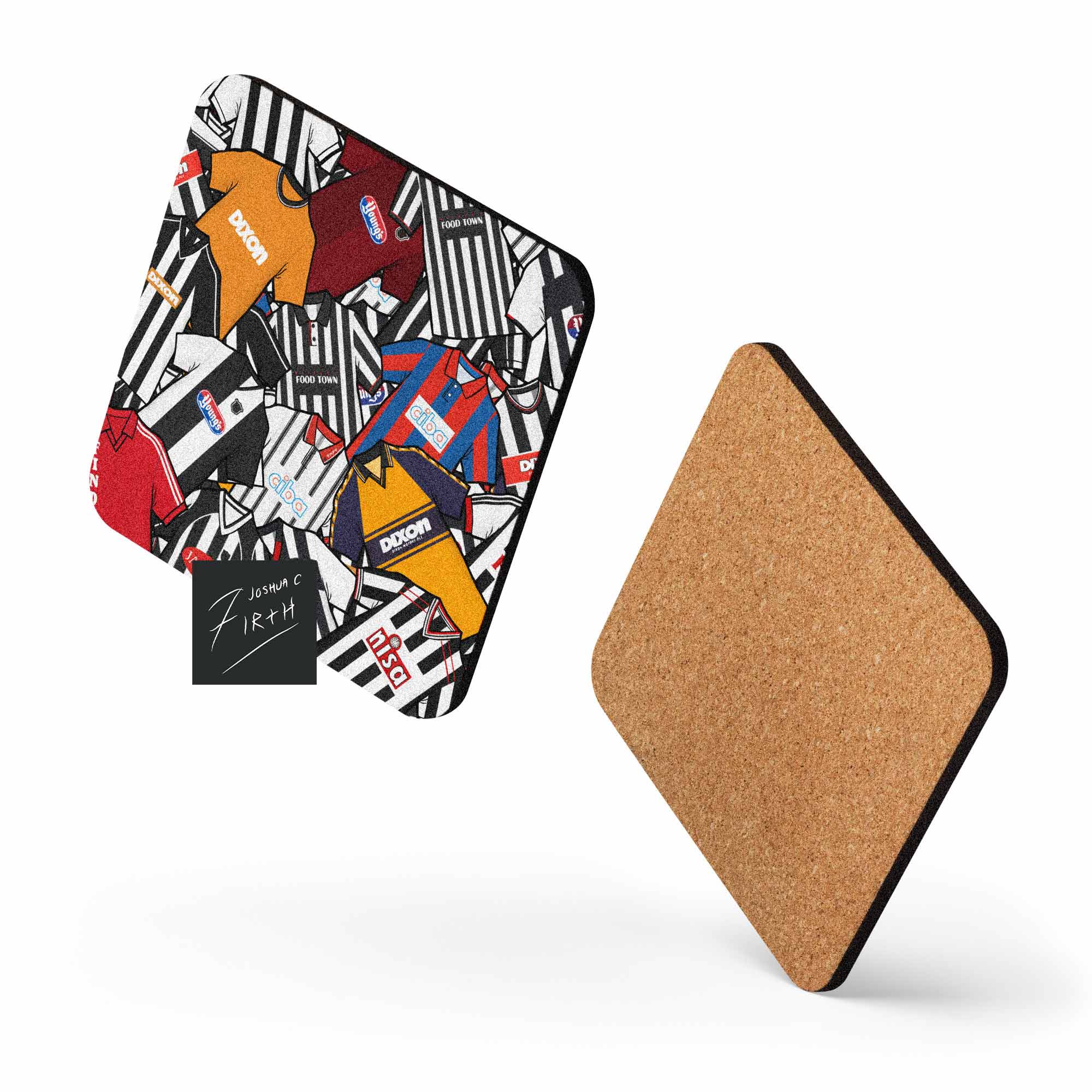 A football coaster inspired by the iconic Grimsby Town shirts of the past is a perfect gift for any Mariners fan!