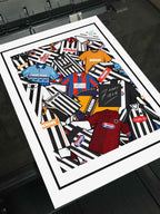 Grimsby Town Football Kit Collage Retro Shirts Football Print