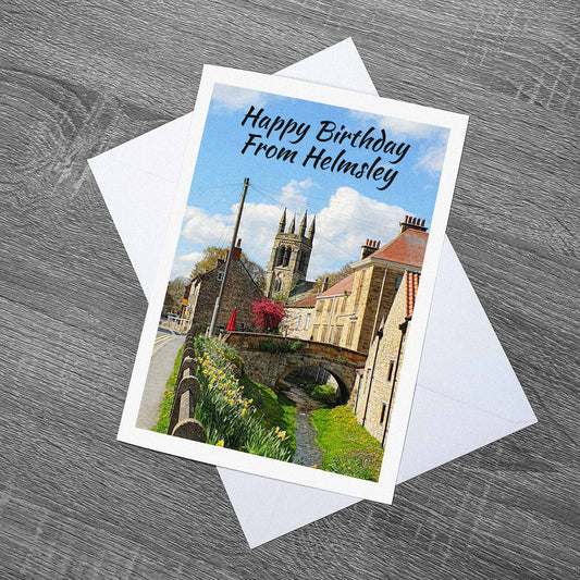 Happy Birthday From Helmsley, North Yorkshire Birthday Greetings Card