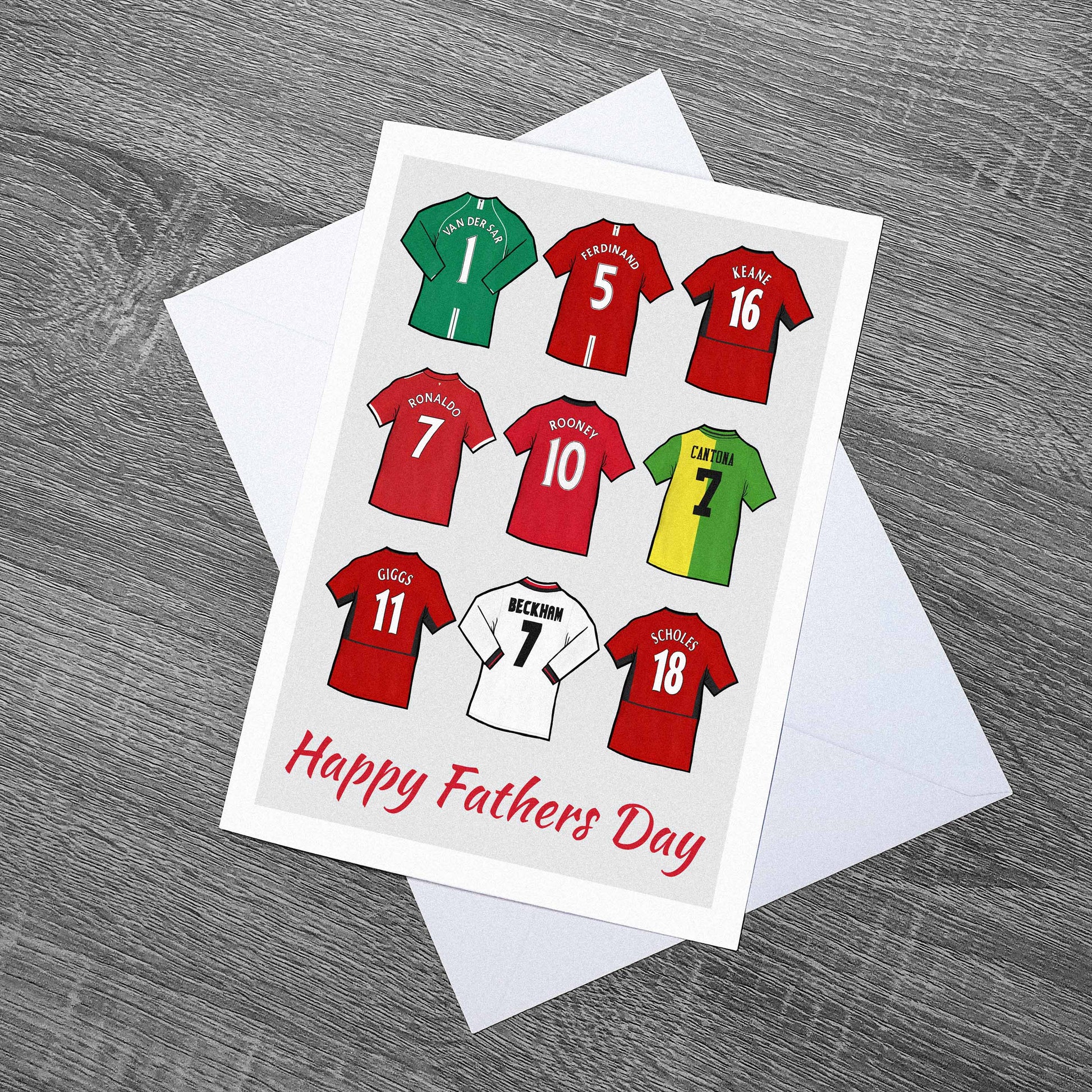 Manchester United themed fathers day card