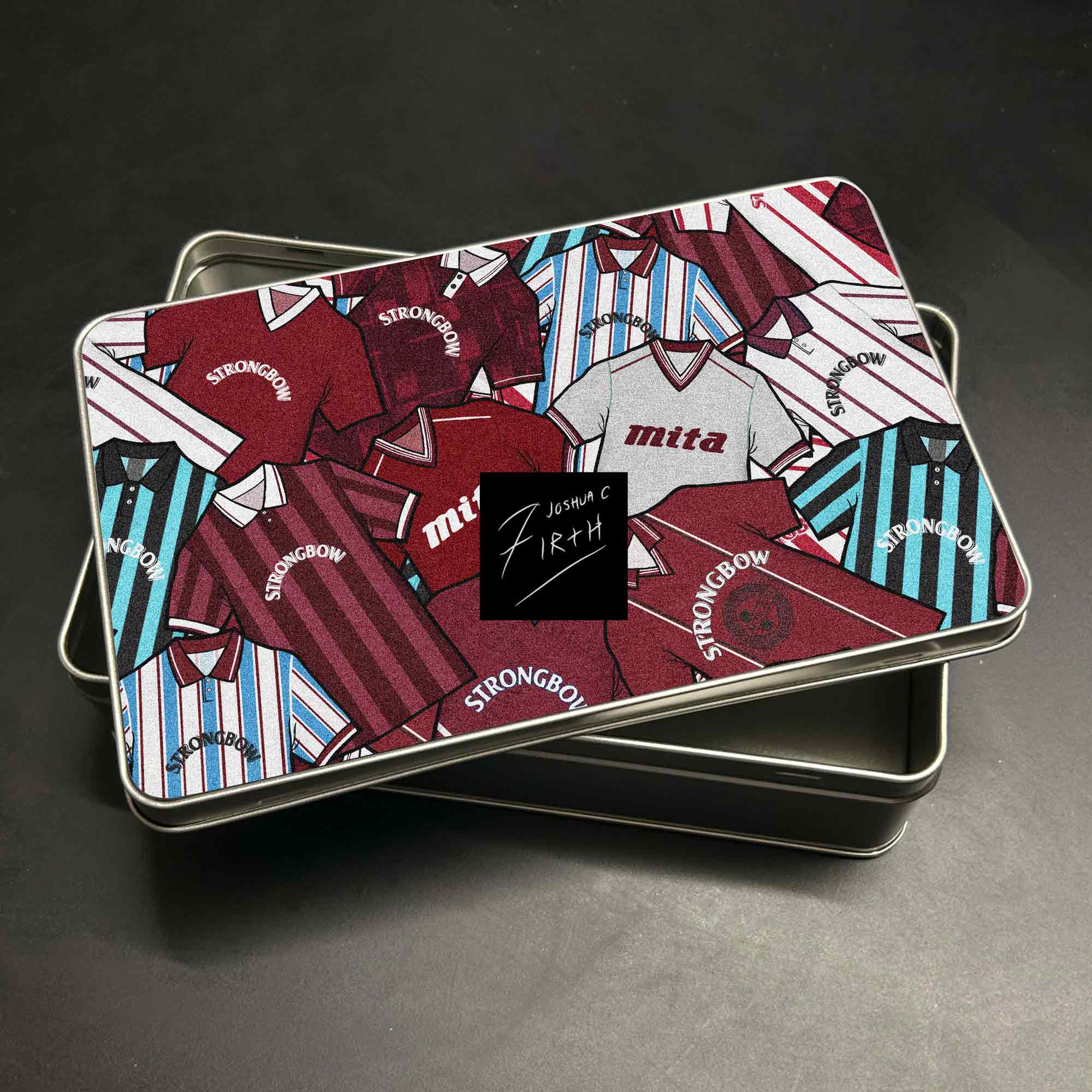 Heart of Midlothian Scotland Inspired Football Retro Shirts Metal Sweets / Biscuit Tin