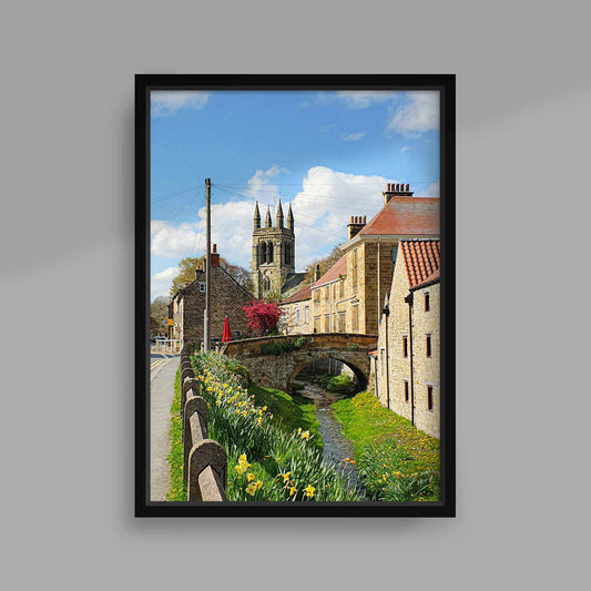 Photograph print of Helmsley, North Yorkshire, with All Saints Church in the background