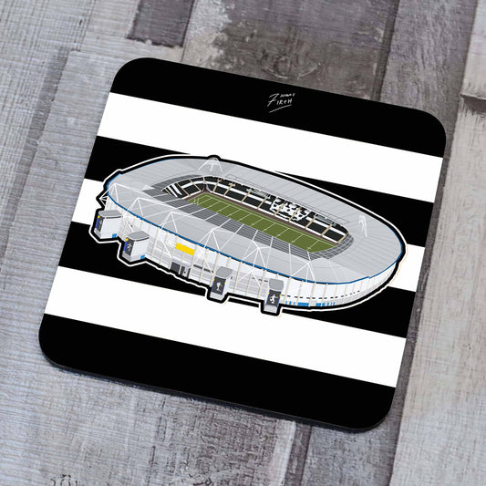 Coaster inspired by the home MKM Stadium of Hull FC, A Rugby Club in East Riding of Yorkshire