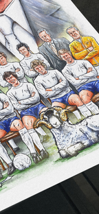 Brian Clough Derby Inspired 1972 Champions of England Artwork Poster Print