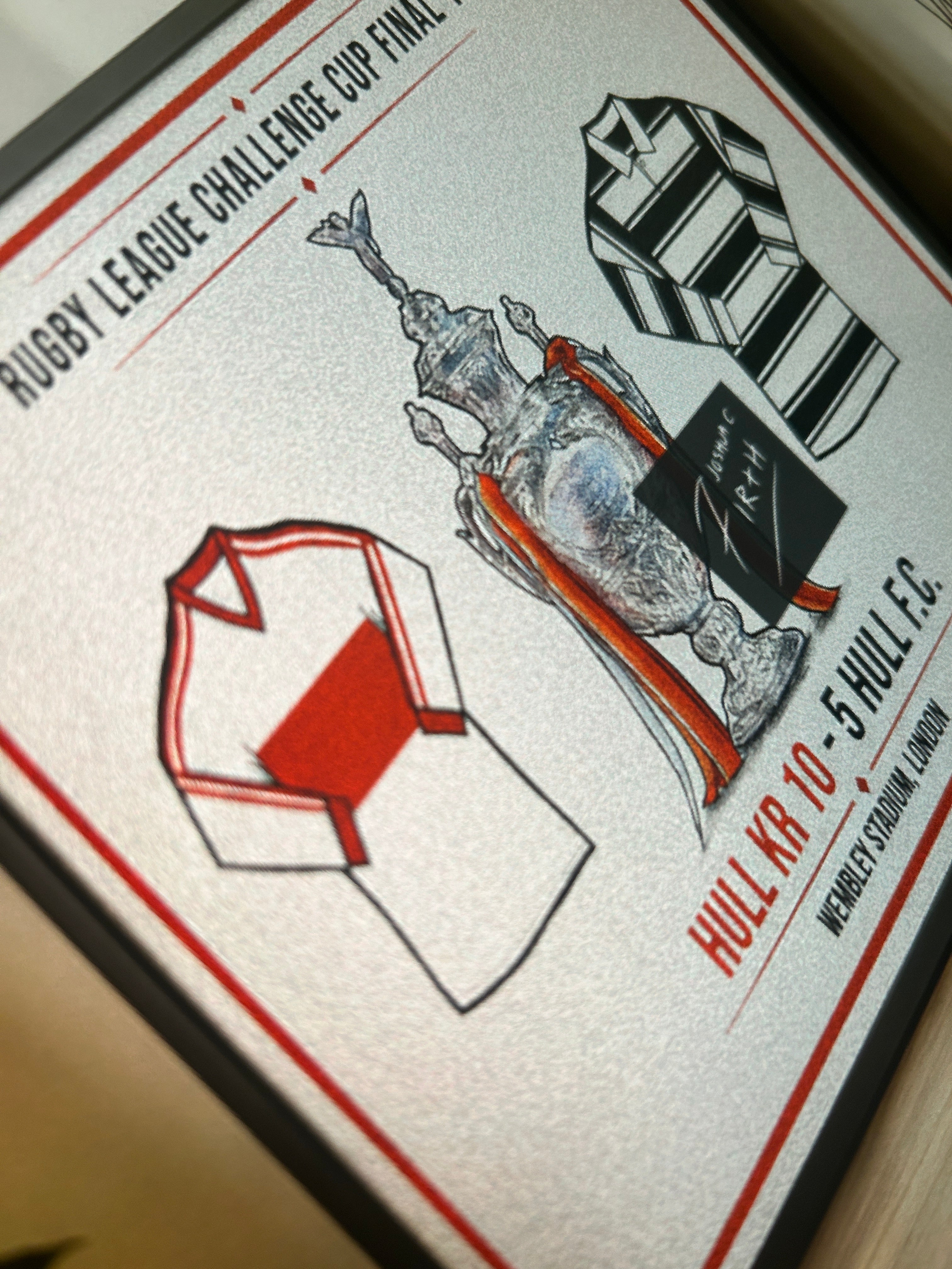 Hull KR 10-5 Hull FC Inspired 1980 Challenge Cup Final Commemorative Print