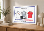 Celebrate one of the most iconic days in Bolton Wanderers history with this independently created artwork inspired by the 1958 FA Cup Final at Wembley Stadium. Featuring the famous 2–0 victory over Manchester United, this hand-drawn illustration commemorates Bolton's historic FA Cup triumph and one of the club's greatest achievements. Perfect for Bolton Wanderers fans, football memorabilia collectors, and anyone searching for unique Bolton gifts, this artwork captures the pride, passion, and heritage 