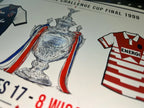 Sheffield Eagles 17-8 Wigan Warriors Inspired 1998 Challenge Cup Final Commemorative Print