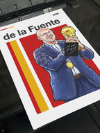 Artwork inspired by the legendary Spanish coach, Luis de la Fuente who led Spain to the 2026 World Cup title beating Argentina in the final in America 