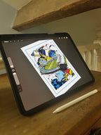 The poster is inspired by the Yorkshire County Cricket Club shirts and Headingley Stadium in Leeds, Yorkshire. 