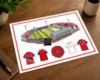 Lancashire Style Retro Shirts & Old Trafford Stadium Cricket Print