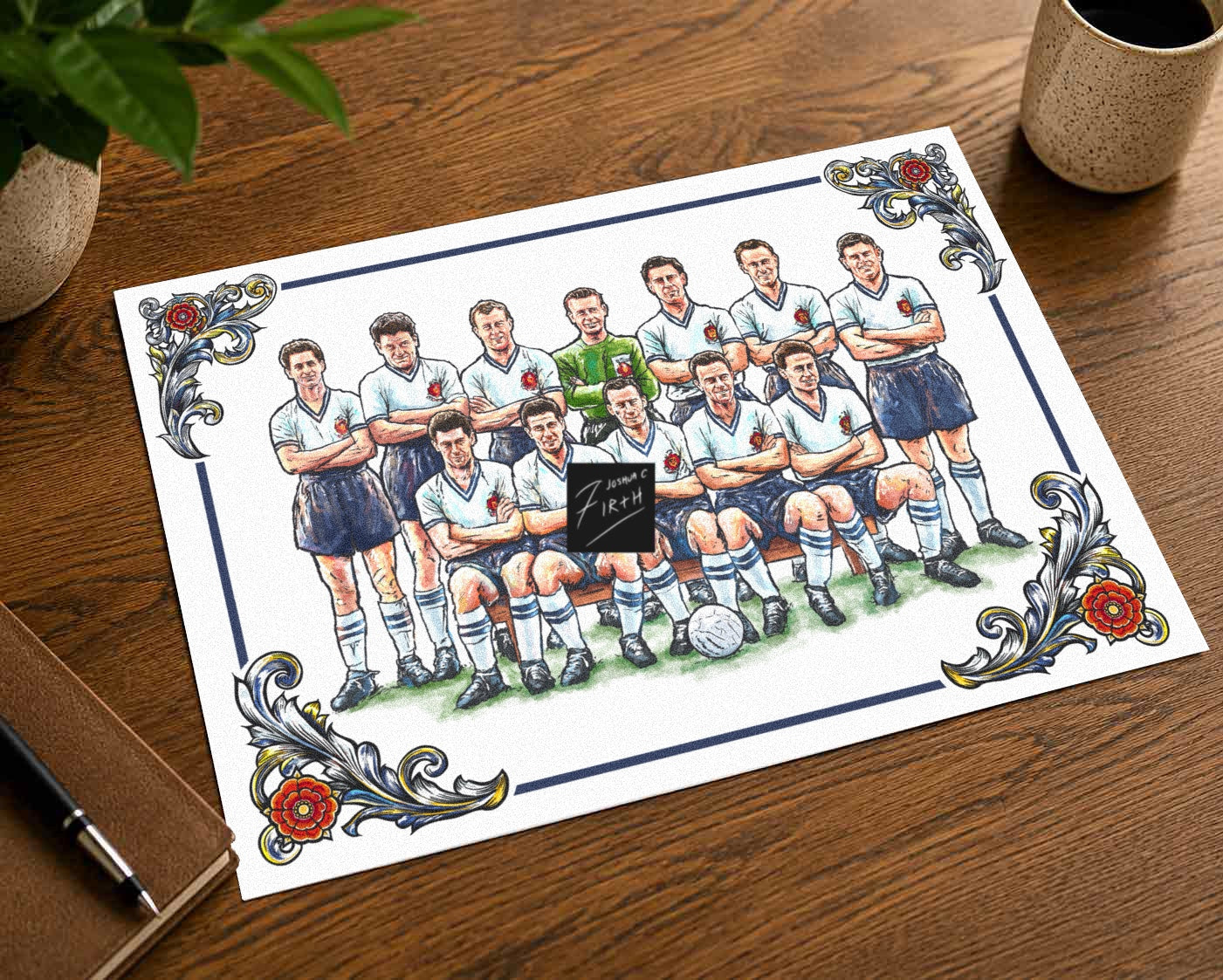 This independently created artwork celebrates the proud legacy of the Trotters, inspired by the Bolton legendary 1958 FA Cup-winning side. Designed by a passionate football supporter, the hand-drawn illustration pays tribute to one of the club’s most memorable teams, capturing the spirit, pride and nostalgia of their famous Wembley triumph.