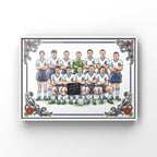 Celebrate the Trotters’ proud legacy with this independently created artwork inspired by the legendary Bolton team that won the 1958 FA Cup.  A passionate football supporter designed this hand-drawn illustration, paying tribute to one of the club’s most memorable teams. It captures the spirit pride and nostalgia of Bolton’s famous Wembley triumph.