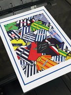 West Brom Kit Collage Retro Shirts Football Print