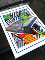 West Brom Collage Retro Shirts & Hawthorns Stadium Football Print