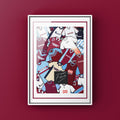 This poster print features a West Ham United retro shirt design, inspired by classic Hammers kits. It’s perfect for any true supporter. 