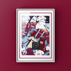 This poster print features a West Ham United retro shirt design, inspired by classic Hammers kits. It’s perfect for any true supporter. 
