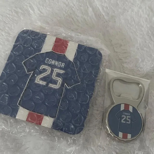Natasha - Rangers Inspired Coaster & Bottle Opener, Etsy Customer