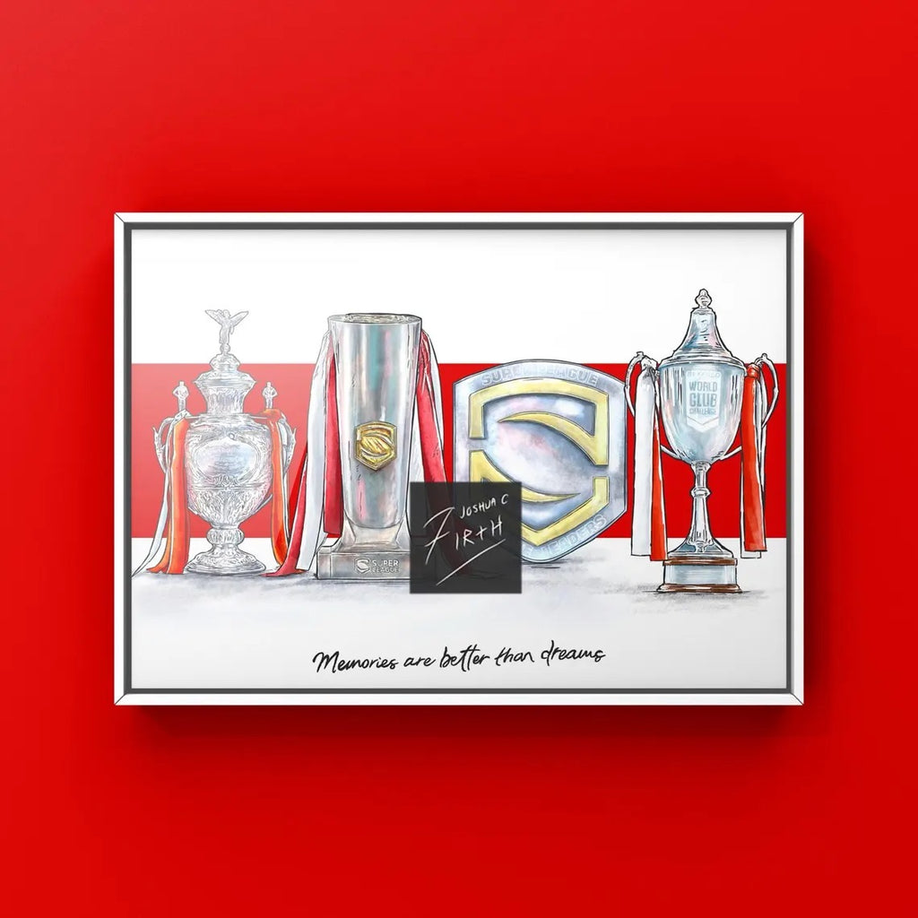 Hull Kingston Rovers Historic Trophy Winners Inspired Rugby League Print